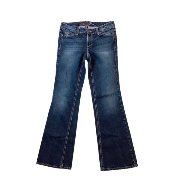 Tommy Hilfiger Freedom Bootcut Mid Rise Blue Denim Jeans Womens Size 4S - Picture 7 of 10